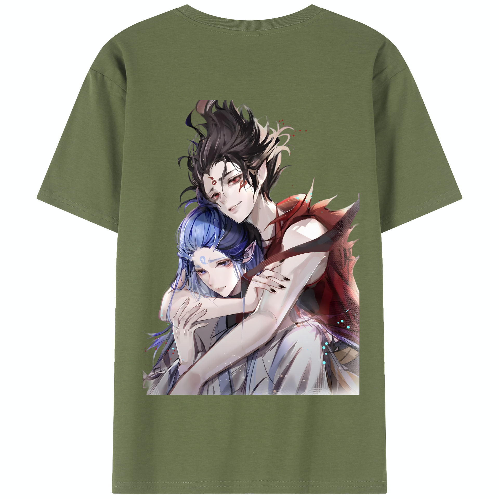 （画像用） Ne Zha 2 ナタ 魔童の大暴れ 綿100％半袖Tシャツ（背面プリント）